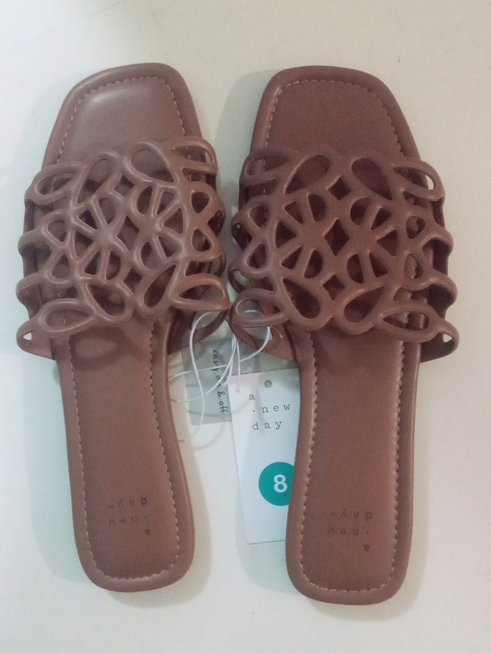 A New Day Brown Cutout Slide NWT $35 Sandals  Fiona